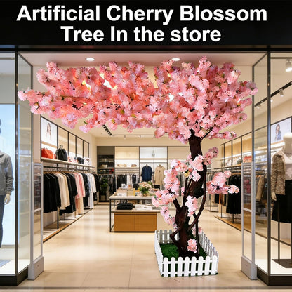 Large Artificial Cherry Blossom Trees 8.2ft,Pink Cherry Blossom Tree Artificial,Tall Faux Sakura Tree for Indoor Outdoor Wedding Garden Party Commercial Decoration Home Decor