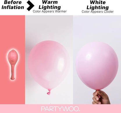 Baby Pink Balloons 140pcs Pastel Pale Pink Color Different Sizes
