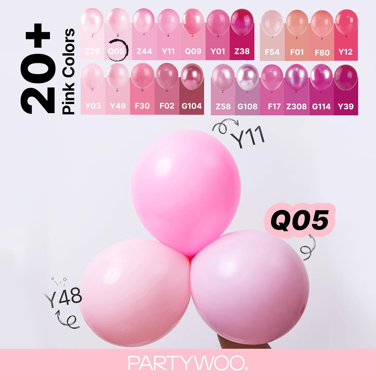 Baby Pink Balloons 140pcs Pastel Pale Pink Color Different Sizes