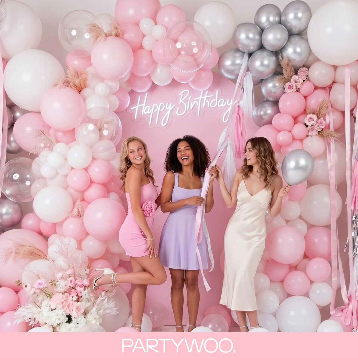 Baby Pink Balloons 140pcs Pastel Pale Pink Color Different Sizes