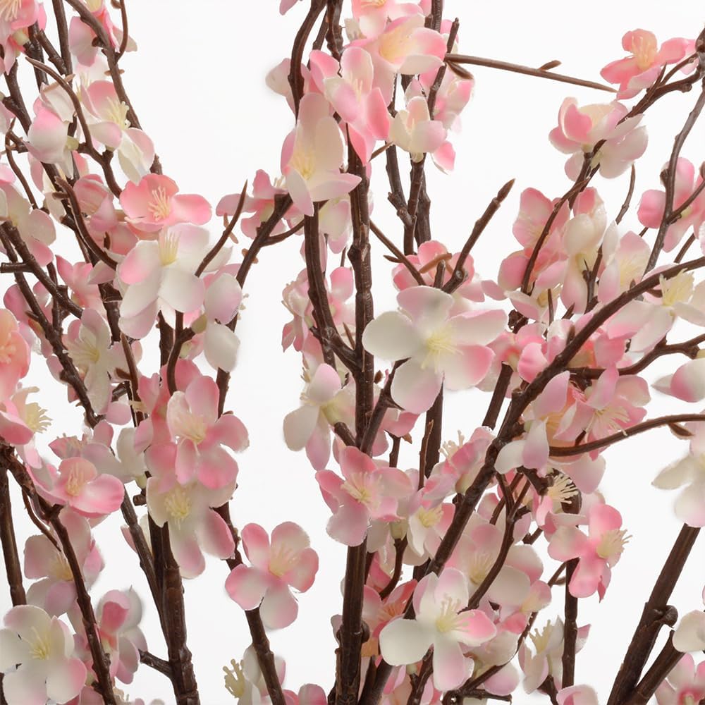 5pack Artificial Cherry Blossom Branches 39" Faux Flower Stems for Home Wedding Decor (5, Pink)