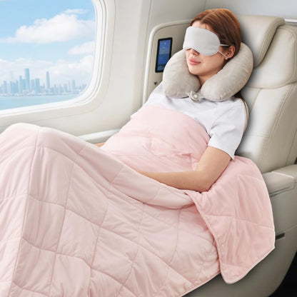 Cooling Throw Blanket for Hot Sleepers 50"x70", Q-Max 0.45 Cooling Comfort, Cold Blankets for Night Sweats Sleeping, Ultra-Cool Lightweight Breathable Summer Blanket for Couch Bed, Pink