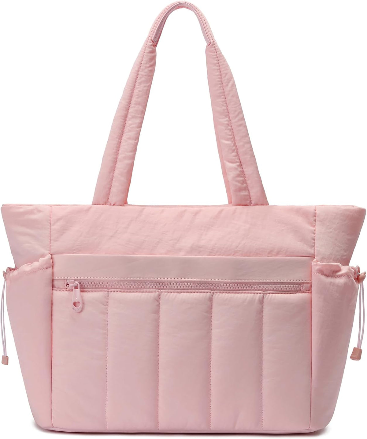 Tote Bag for Women, Lightweight Puffer Tote Bag with Compartments, Quilted Shoulder Bag Handbag with Zipper for Work