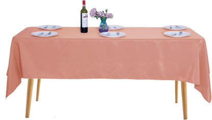 2pack 60x102 Inch Dusty Pink Rectangular Tablecloth 6 Feet Table Cloth in Polyester Fabric for Wedding/Banquet/Restaurant/Parties