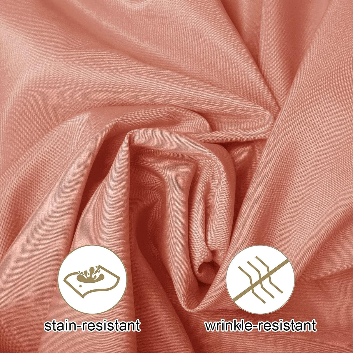 2pack 60x102 Inch Dusty Pink Rectangular Tablecloth 6 Feet Table Cloth in Polyester Fabric for Wedding/Banquet/Restaurant/Parties