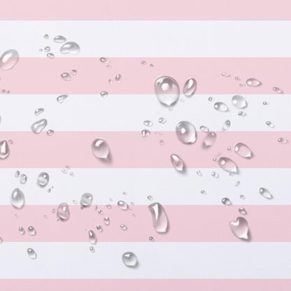 Pink Striped Shower Curtain Pink and White Bathroom Decor - Polyester Fabric 72x72 Inch with 12 Hooks, Modern Minimalist Stripe Bathroom Curtain Design for Bathtub/Shower