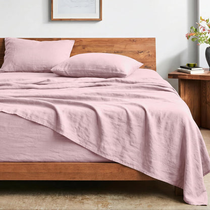 Washed Sheet Set 1800 Ultra-Soft (Queen, Dusty Pink)