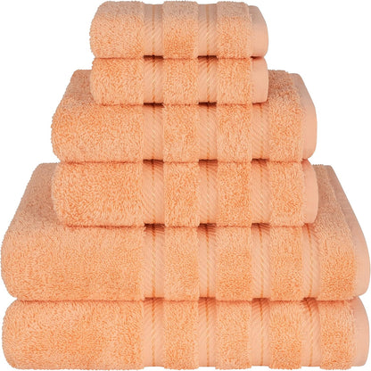 100% Cotton Luxury Turkish Towels, 6 Piece Towel Set
