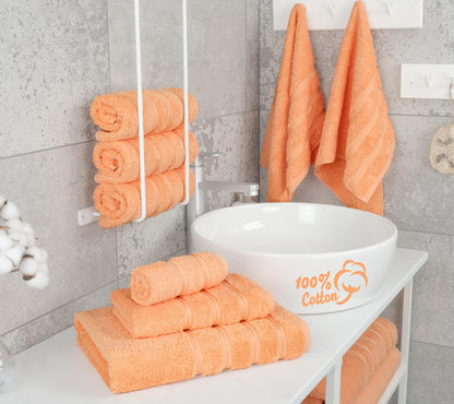 100% Cotton Luxury Turkish Towels, 6 Piece Towel Set
