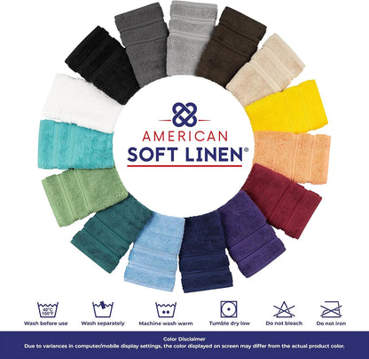 100% Cotton Luxury Turkish Towels, 6 Piece Towel Set