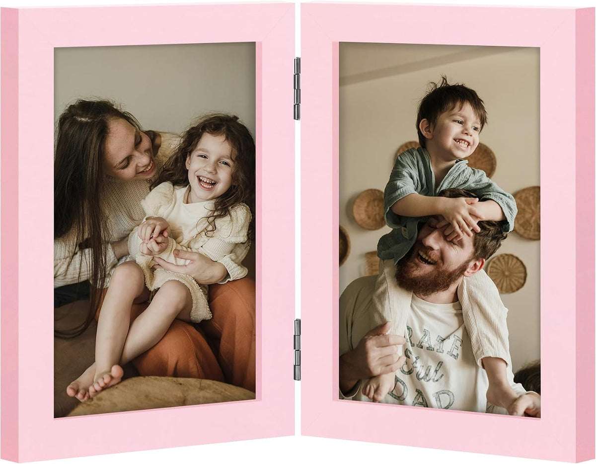 Double 4x6 Picture Frame Vertical, Pink