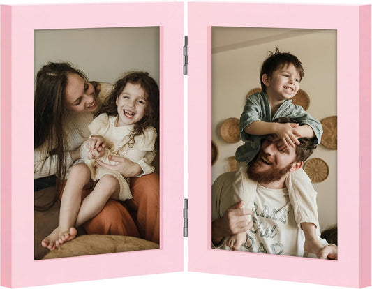 Double 4x6 Picture Frame Vertical, Pink