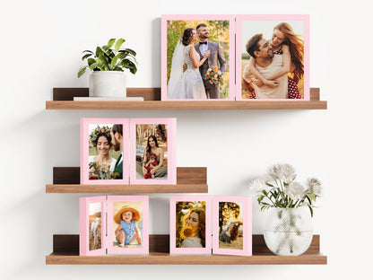 Double 4x6 Picture Frame Vertical, Pink