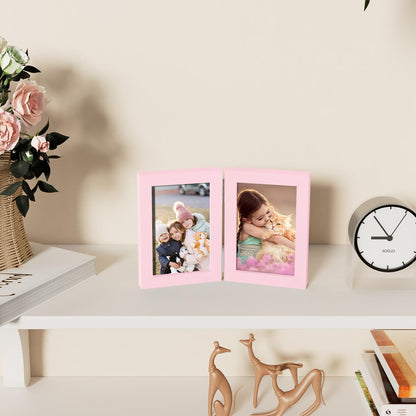 Double 4x6 Picture Frame Vertical, Pink