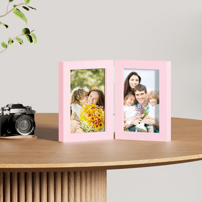 Double 4x6 Picture Frame Vertical, Pink