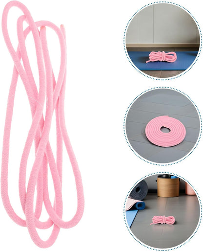 2pcs Fitness Jump Rope for Workout – 3 Meter Cotton Skipping Rope in Light Pink – Gym Exercise Equipment for Home and Outdoor Training