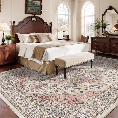 9x12 Area Rug for Living Room Large Washable Vintage Area Rug
