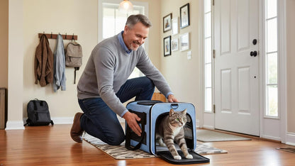 Cat Carrier Soft-Sided Travel Bag for Medium to Large Cat Over 15lbs