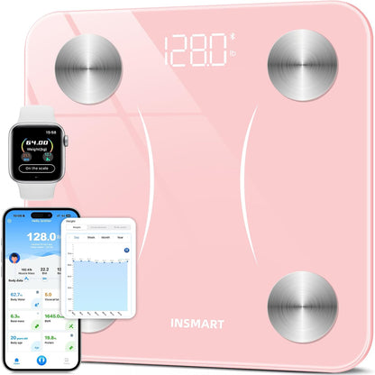 INSMART Smart Scale for Body Weight, 0.1lb High Accuracy, 24 Metrics