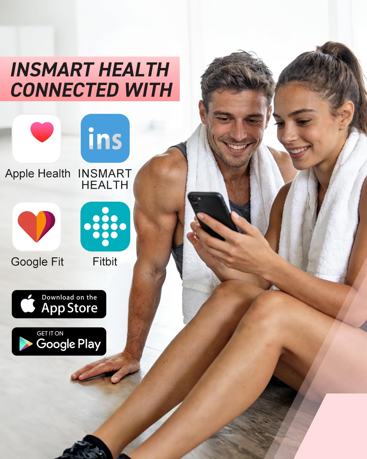 INSMART Smart Scale for Body Weight, 0.1lb High Accuracy, 24 Metrics