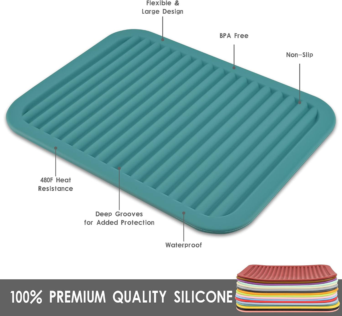 Pink Silicone Trivets Mats for Hot Dishes and Hot Pots, Hot Pads for Countertops, Tables, Pot Holders, Spoon Rest Small Drying Mats Set of 2