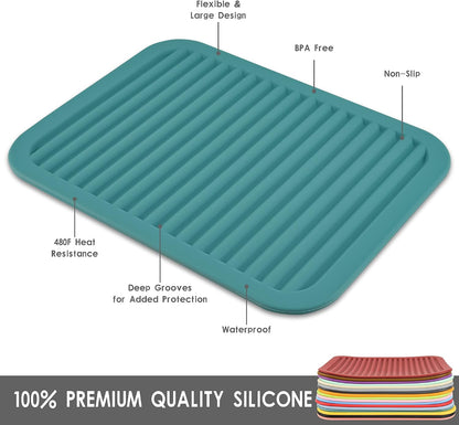 Pink Silicone Trivets Mats for Hot Dishes and Hot Pots, Hot Pads for Countertops, Tables, Pot Holders, Spoon Rest Small Drying Mats Set of 2