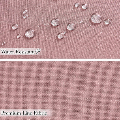 Linen Fabric Shower Curtains-Semi Sheer Button Hole Lightweight Waterproof Privacy Light Filtering Shower Curtains for Nursery Bathroom with 12 Hooks, 72 x 72 inches Long, Dusty Pink, 1 Panel
