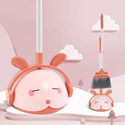 Kids Cleaning Toy Set, Mini Child Broom, Mop and Dustpan, Little Housekeeping Helper Set ,Pretend Home Cleaning Play Set for Toddler Height 75-115cm ,6pcs (Pink)