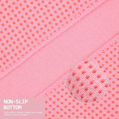 2 Pack Hot Yoga Towel with Grip Dot, Non Slip Yoga Mat Towe Sweat Absorbent Towel for Hot Yoga,Bikram, Pilates and Fitness 72" x 24", Taro Purple/Pink