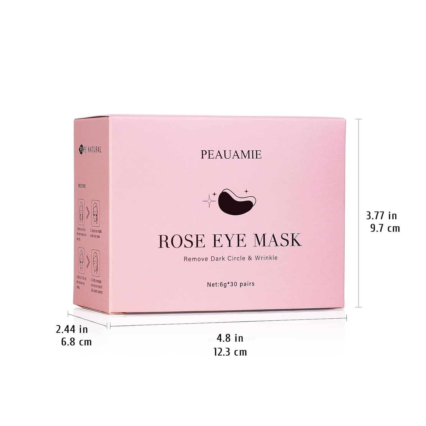 Under Eye Patchs Rose Eye Mask for Dark Circles and Puffiness Wrinkle Eye Bags 30 Pairs