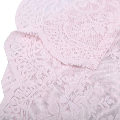 Semi Sheer Window Valance 1 Panel, 51 X 16 Inch Window Treatment Curtain Linen Flowers Rod Pocket for Kitchen Bathroom Bedroom Home Decoration, Pink