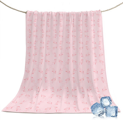 40"x60" Lap Cooling Blanket Pink Plaid Ice Silk Lightweight Breathable Soft Summer Blanket for Hot Sleepers Couch Bed Sofa Camping Diamond Texture