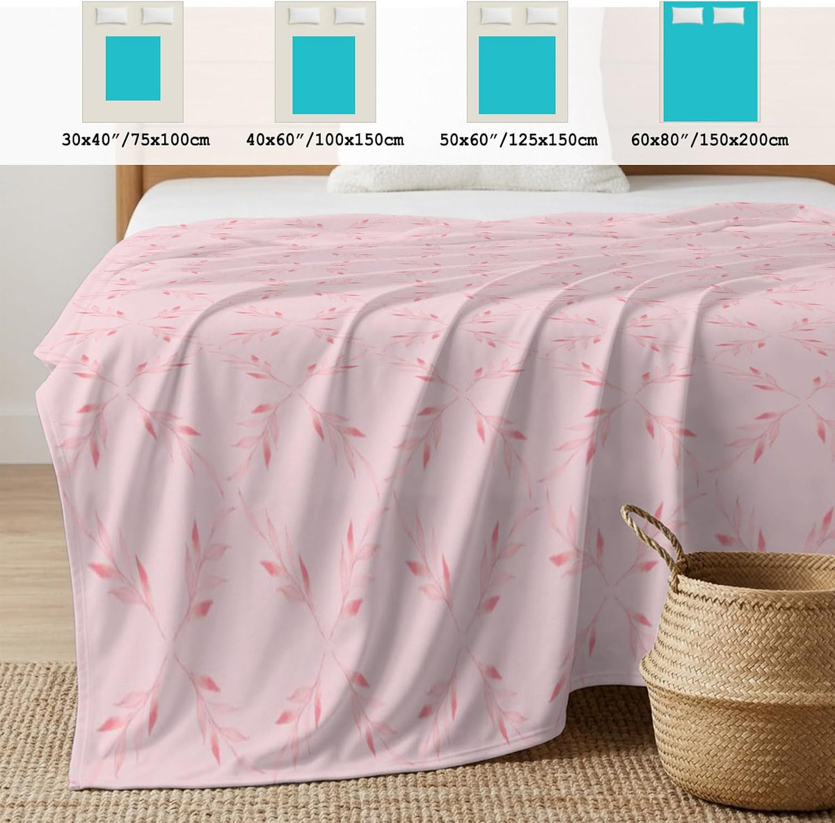 40"x60" Lap Cooling Blanket Pink Plaid Ice Silk Lightweight Breathable Soft Summer Blanket for Hot Sleepers Couch Bed Sofa Camping Diamond Texture
