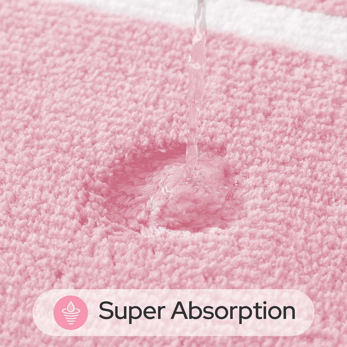 Light Pink Bathroom Rugs Sets 2 Piece 20" x 32" + 16" x 24"
