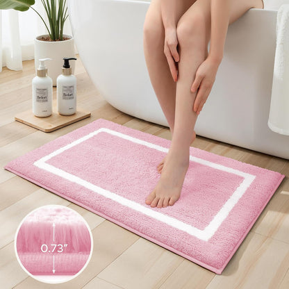 Light Pink Bathroom Rugs Sets 2 Piece 20" x 32" + 16" x 24"