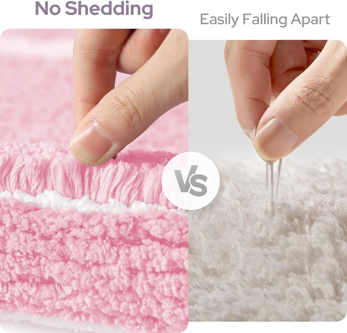 Light Pink Bathroom Rugs Sets 2 Piece 20" x 32" + 16" x 24"