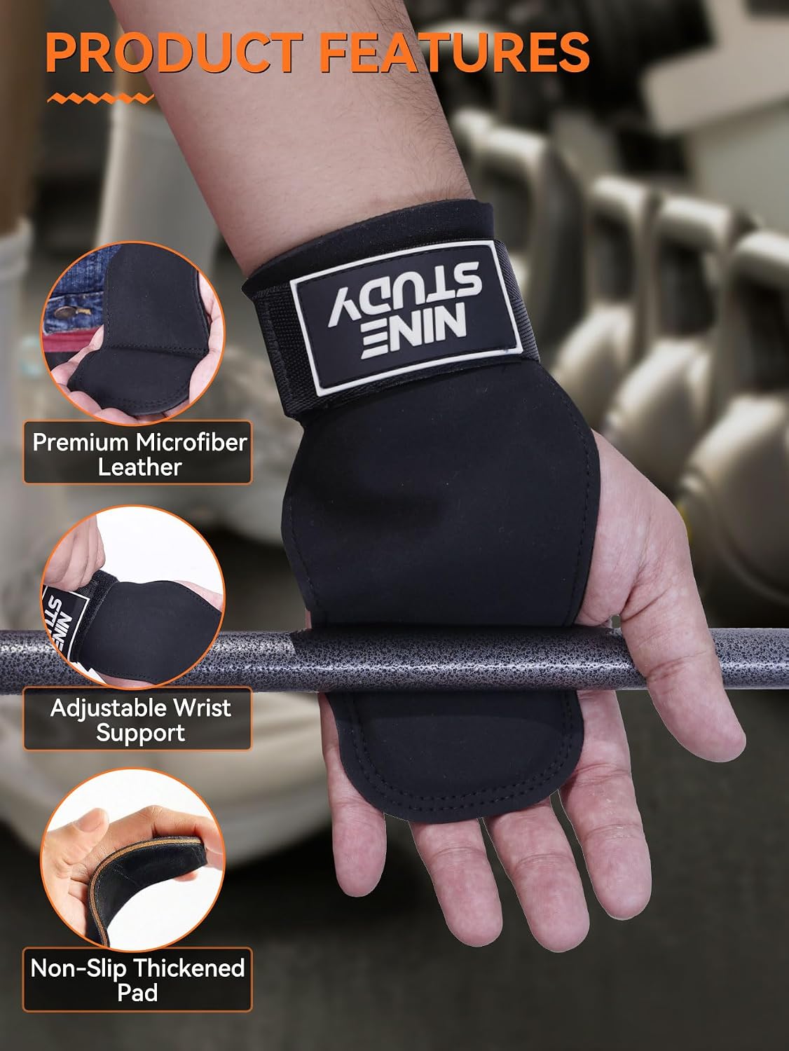 Leather Weight Lifting Straps for Deadlifts Heavy Duty Double Layer
