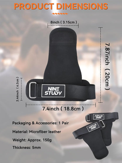 Leather Weight Lifting Straps for Deadlifts Heavy Duty Double Layer