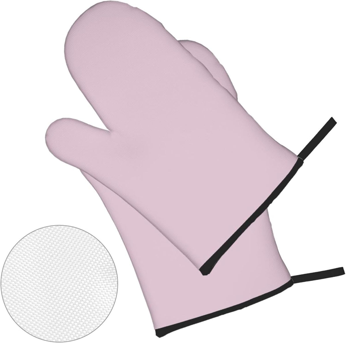 4PCS Oven Mitts and Pot Holders Sets, Solid Color Light Pale Pink Oven Mitts Set Heat Resistant Kitchen Microwave Gloves Safe for Baking,Cooking, BBQ