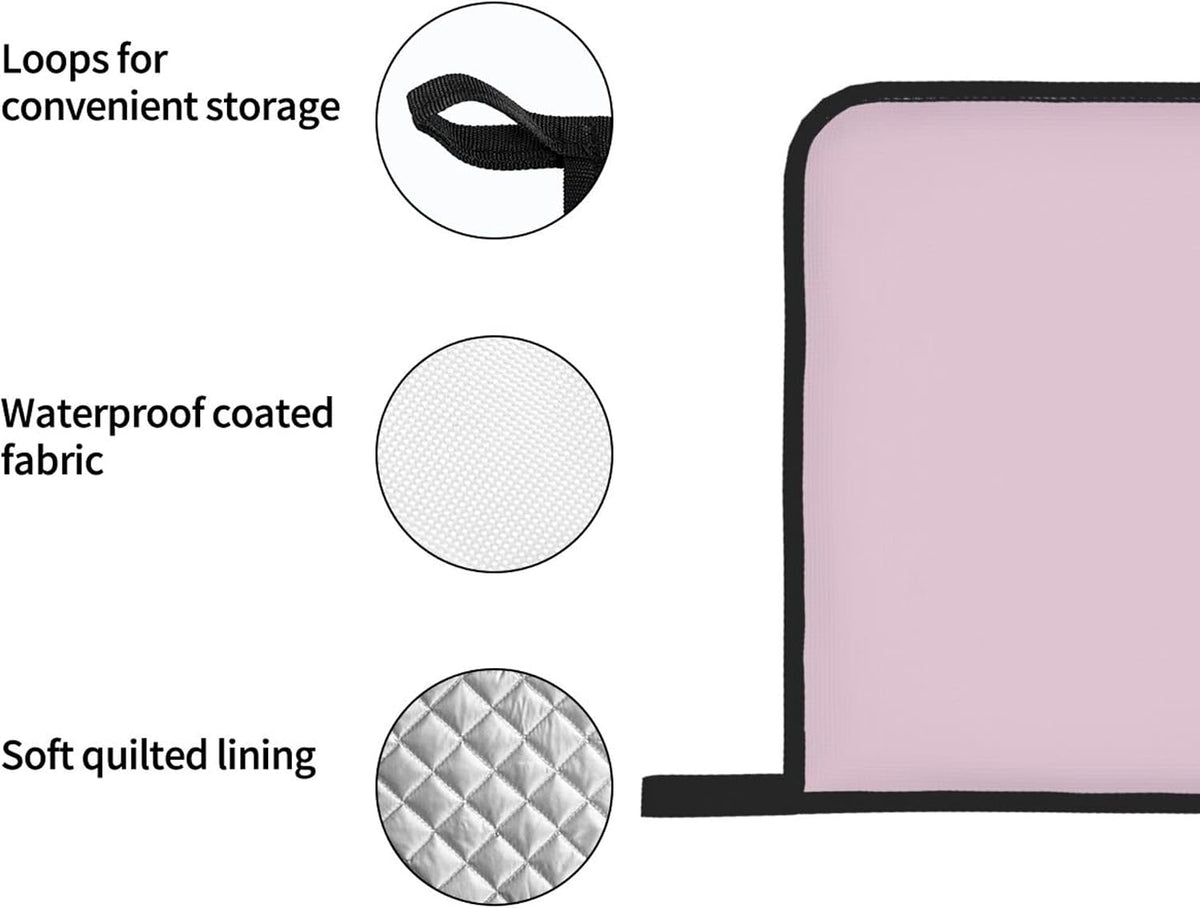 4PCS Oven Mitts and Pot Holders Sets, Solid Color Light Pale Pink Oven Mitts Set Heat Resistant Kitchen Microwave Gloves Safe for Baking,Cooking, BBQ