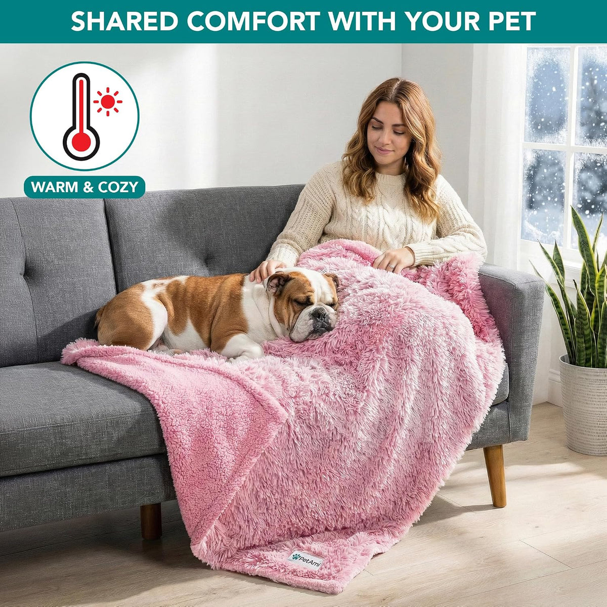 Waterproof Dog Blanket for Couch Protector Throw, 29x40 Tie-Dye Pink