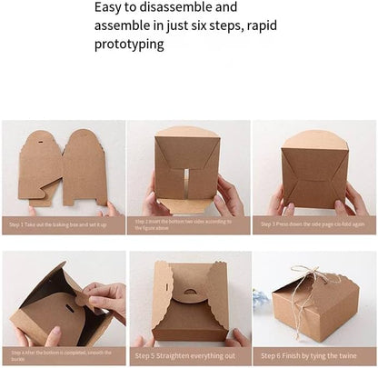 20pcs 9×9×5cm/3.5×3.5×1.9 inch Gift Box Candy Snack Wedding Favor Gift Box Thank You Gift Party Favor Gable Cookie for all Occasion(Pink)