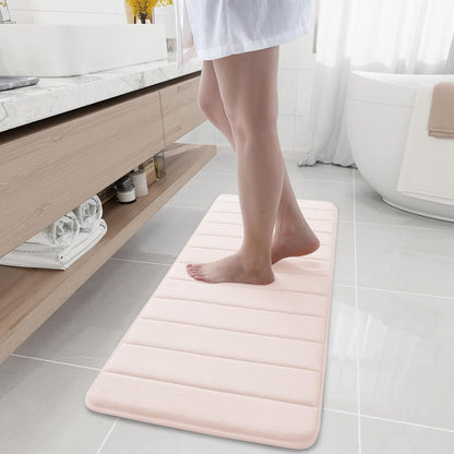 Memory Foam Bath Mat 47 x 17, Ultra Soft Absorbent Bathroom Rugs