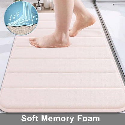 Memory Foam Bath Mat 47 x 17, Ultra Soft Absorbent Bathroom Rugs
