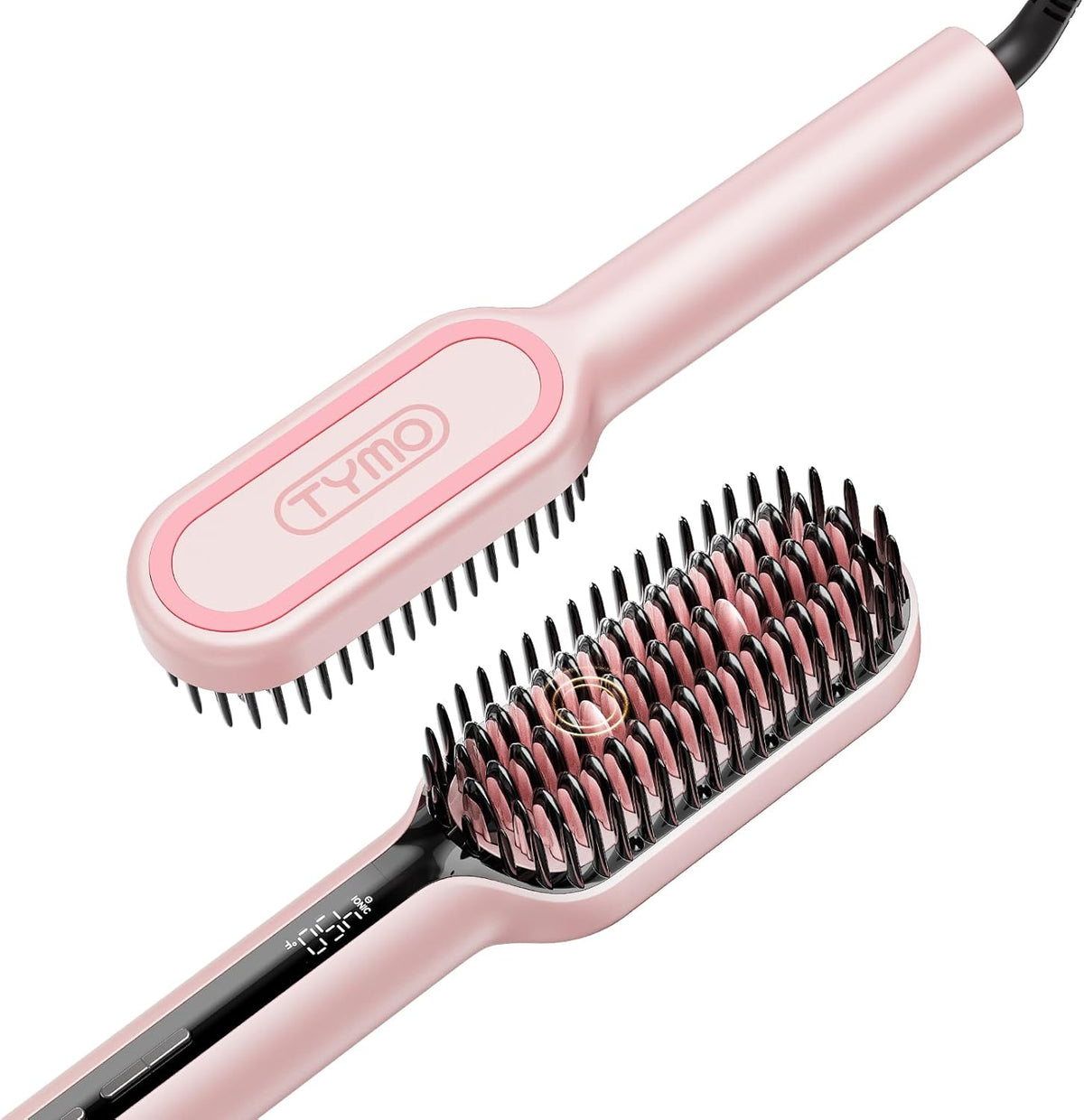 TYMO Hair Straightener Brush Upgraded Ionic Compact Straightening Brush