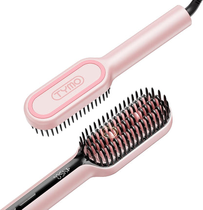 TYMO Hair Straightener Brush Upgraded Ionic Compact Straightening Brush