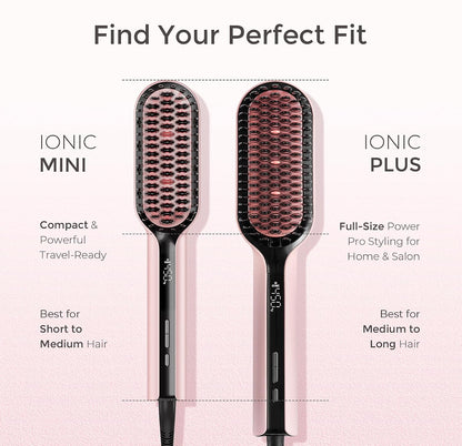 TYMO Hair Straightener Brush Upgraded Ionic Compact Straightening Brush