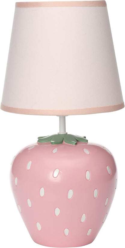 Bedtime Originals Flower Power Hand-Painted Custom Strawberry Lamp with Shade