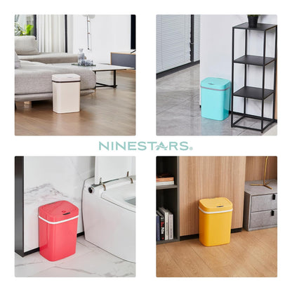 3 Gallon Automatic Trash Can, 12L Touchless Motion Sensor Bathroom or Bedroom Garbage Can with Odor-Sealing Lid, Impact-Resistant ABS Plastic, Pink
