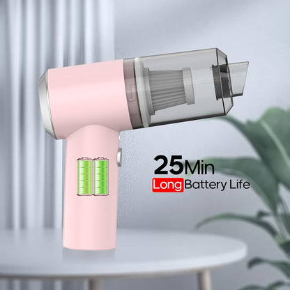 Auloea Mini Cordless Handheld Vacuum for Car, Keyboard, Laptop, Home, Pink